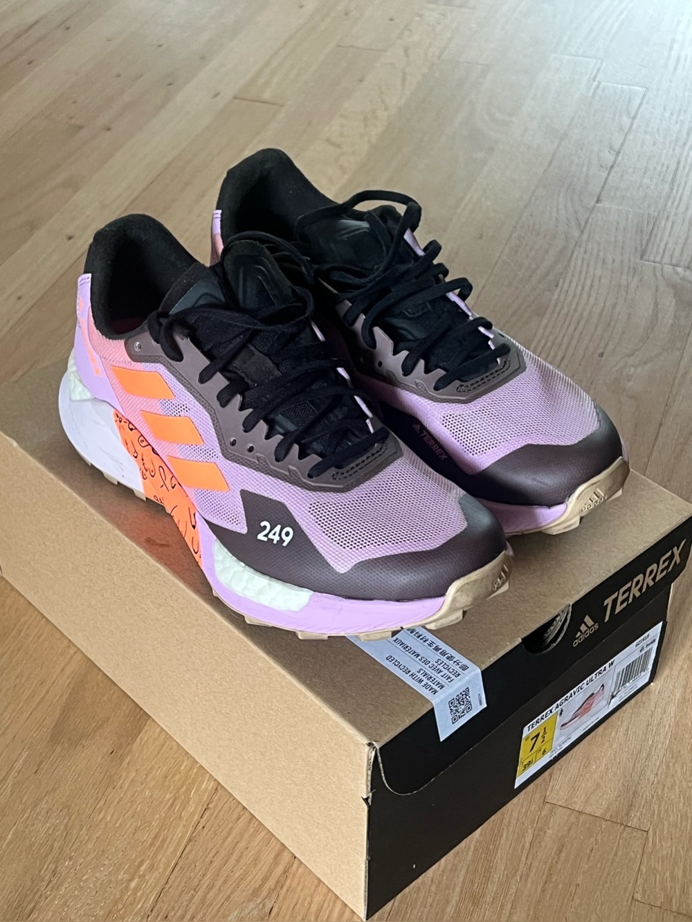 Adidas Terrex Agravic Ultra W Women’s Trail Running Shoes GZ1918 Size 7.5 Purple